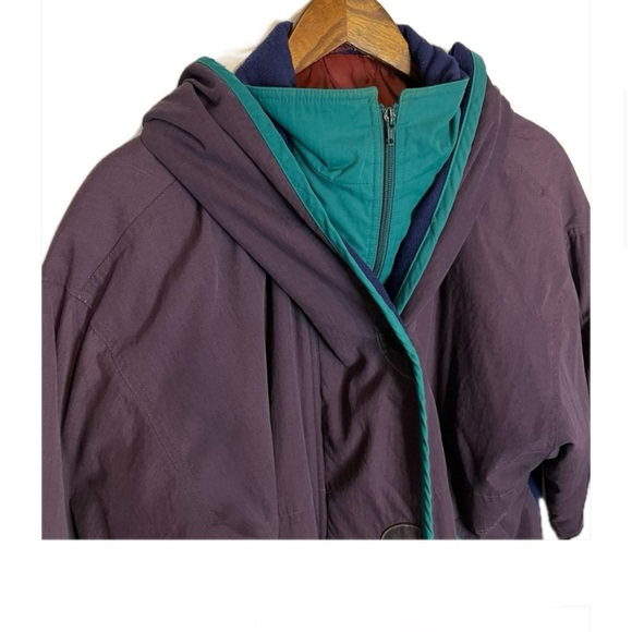 UTEX VINTAGE COAT BLUE PURPLE TEAL RED - Picture 7 of 15